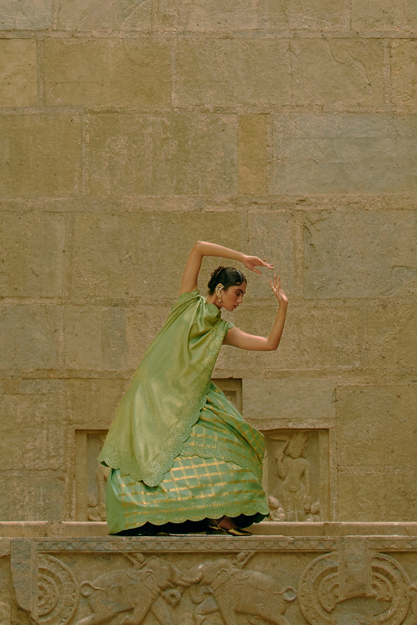 Fern Green Pattu Saree