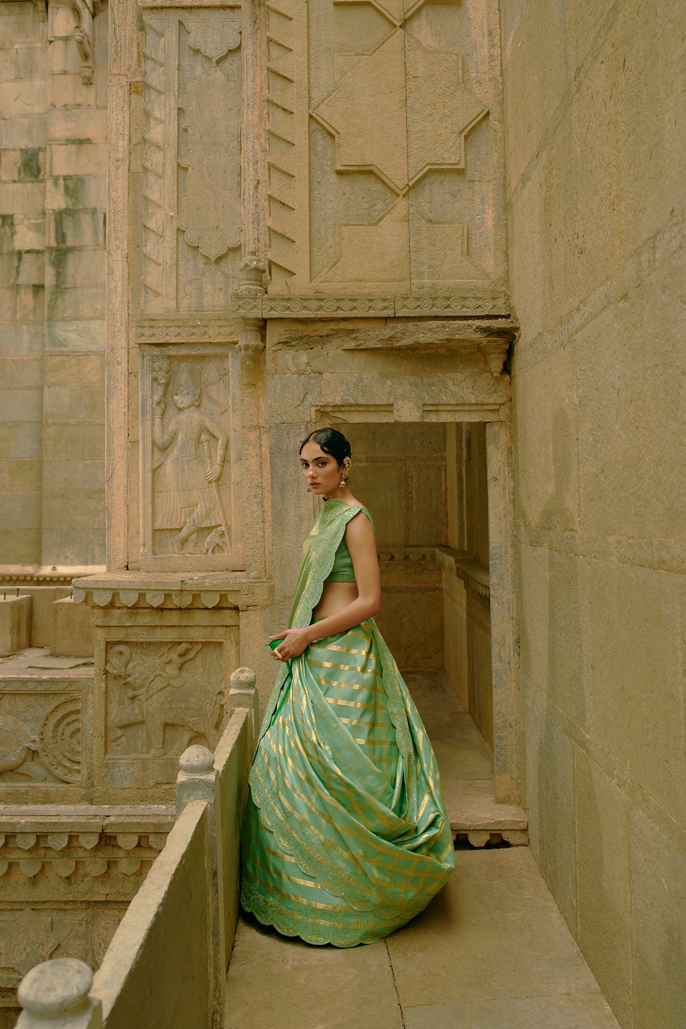 Fern Green Pattu Saree