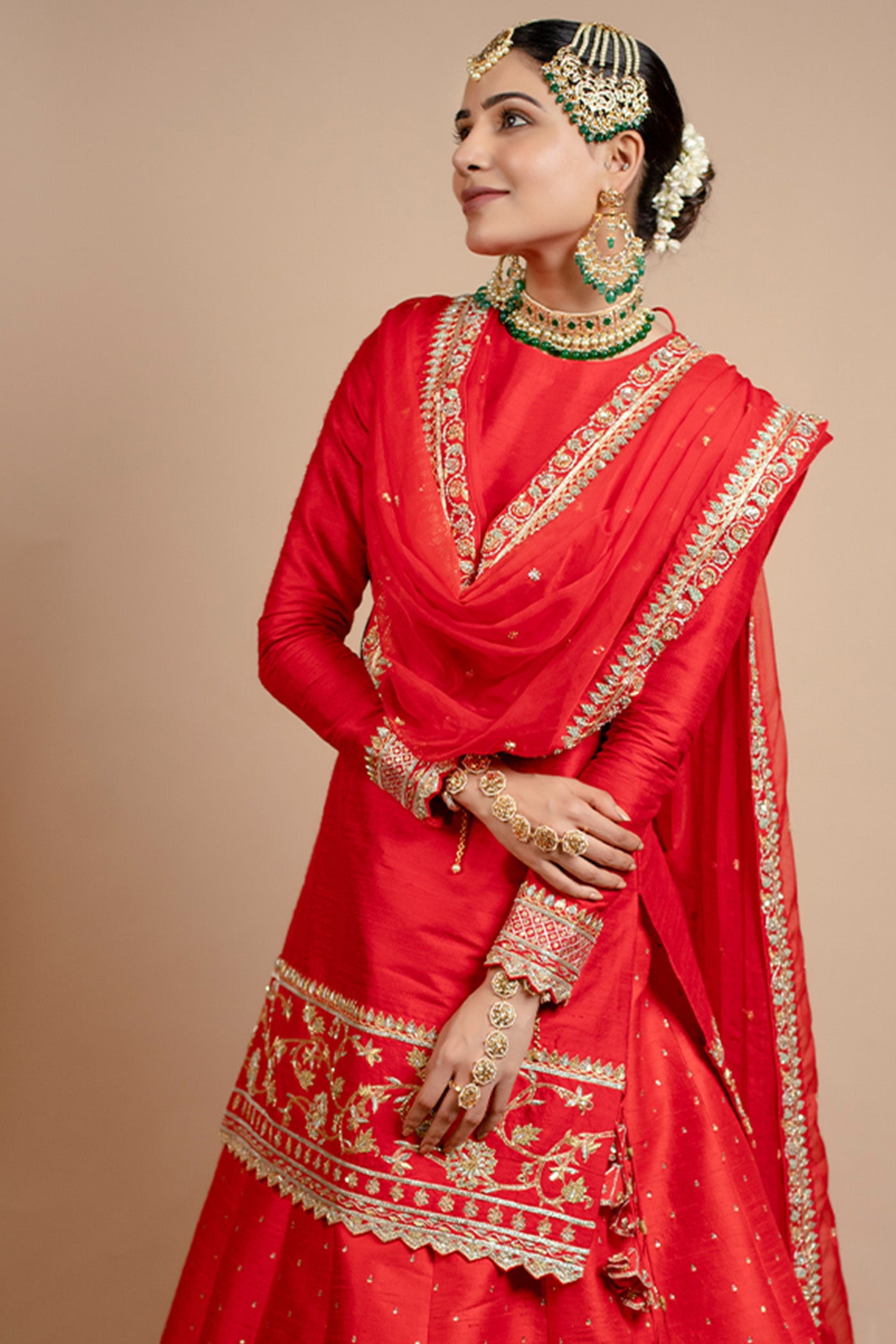 Samantha Ruth Prabhu in Heavy Embroidered Sharara - Red