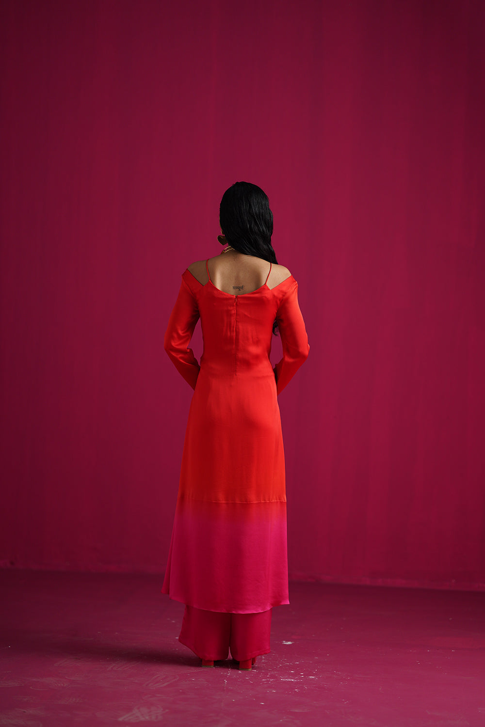 Lyla Pink & Orange Kurta Set