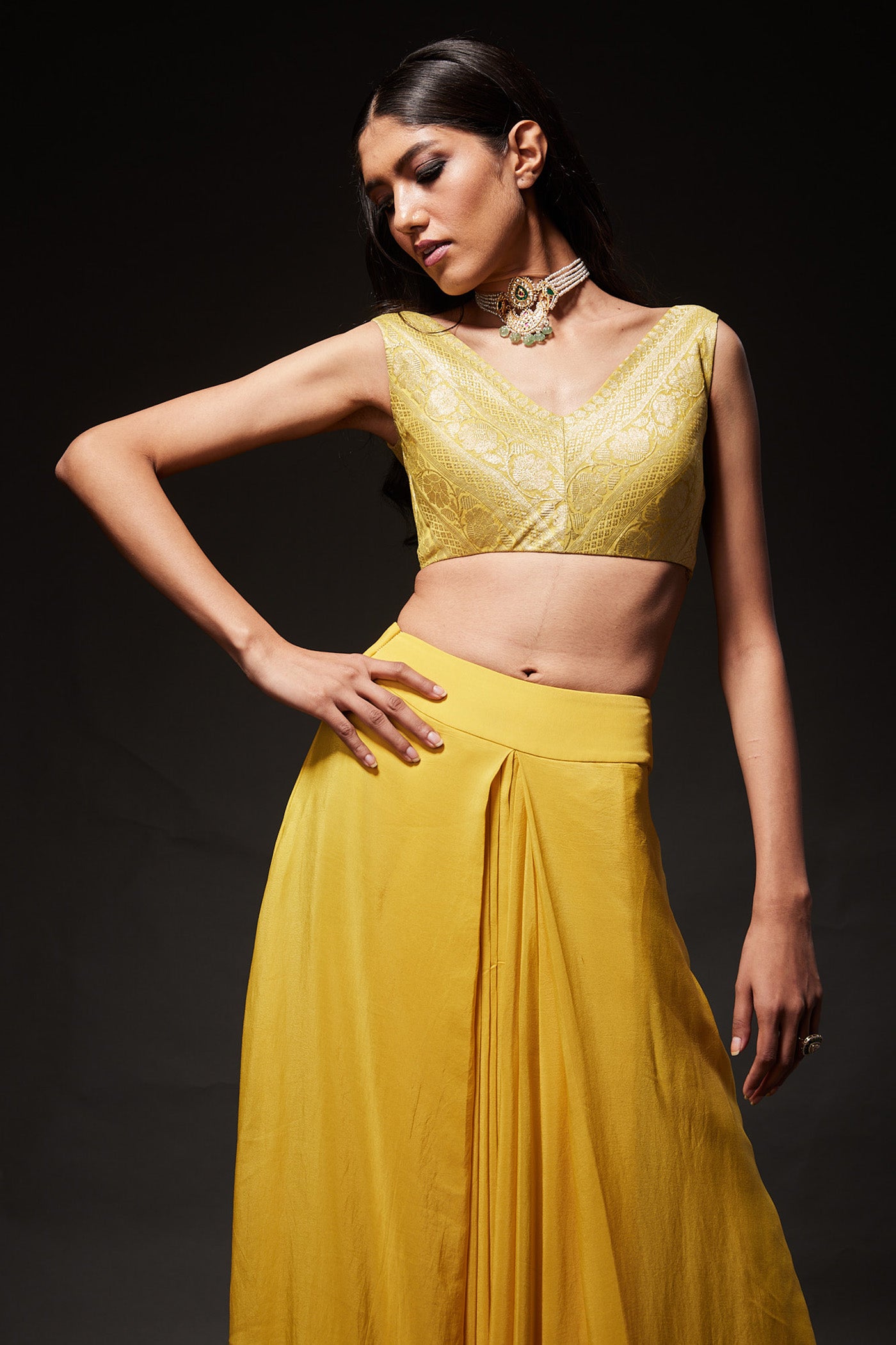 Latha Cape skirt Set