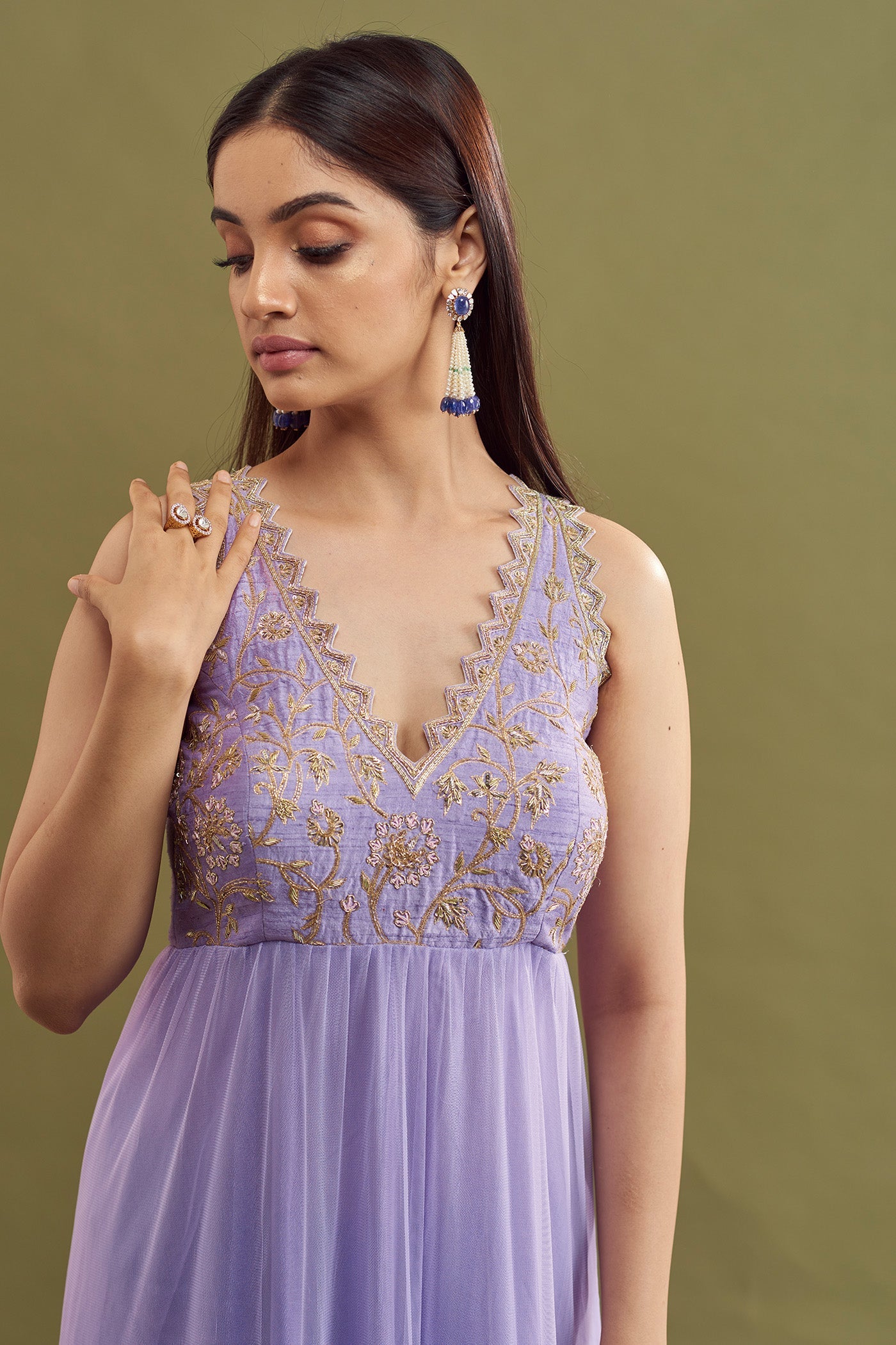 Niara Tiered Inline Cut Dress