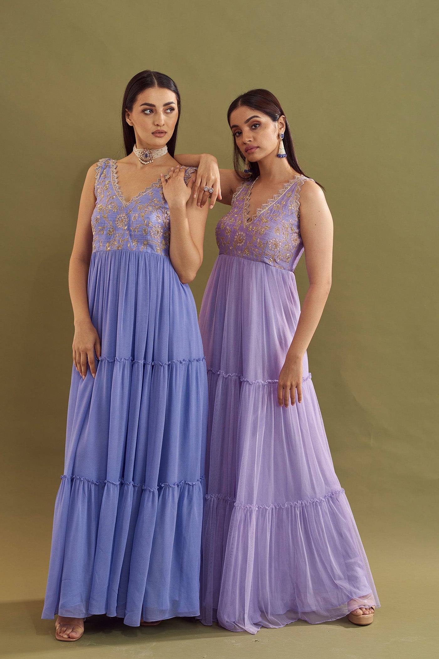 Niara Tiered Inline Cut Dress