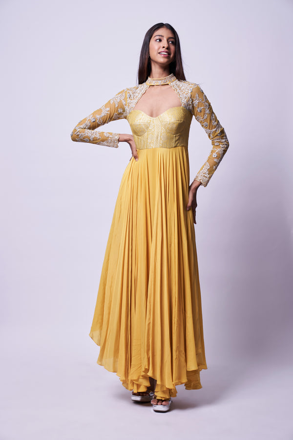 Srinidhi Dress - Long sleeve embroidered dress