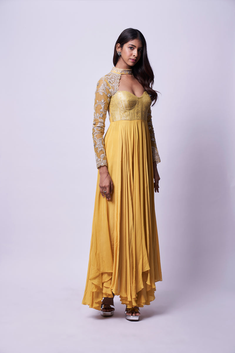 Srinidhi Dress - Long sleeve embroidered dress
