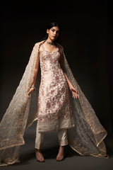 Kamala Dress - Cream Banarasi Dress